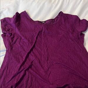 George Short Sleeve Crewneck Top in Purple